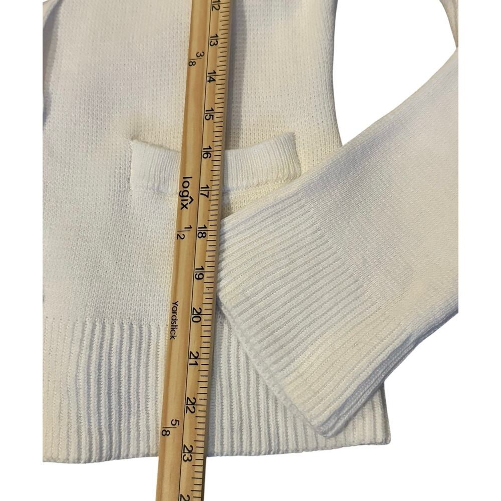 *SOLD* Joie White 100% Cotton Button Front Cardigan – Size S ParisianChic - Picture 5 of 7